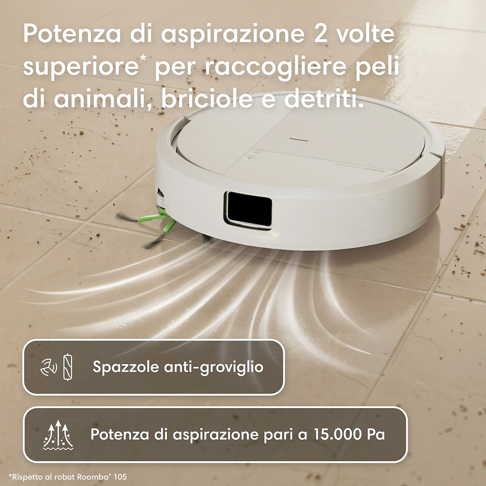 IROBOT ROOMBA 115 - Robot Aspirapolvere e Lavapavimenti