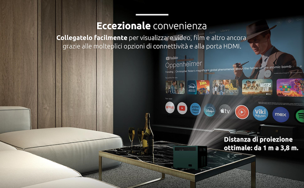 STRONG MIRA1 - Proiettore LCD FHD 40-150"