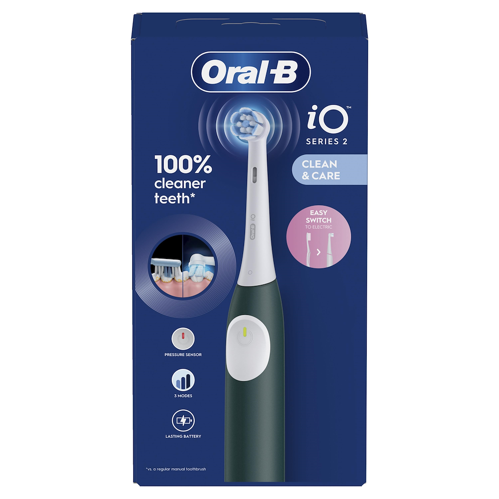 ORAL-B IO2CLEANANDCAREDARKGREEN - Spazzolino Elettrico Oral-B iO 2 Verde