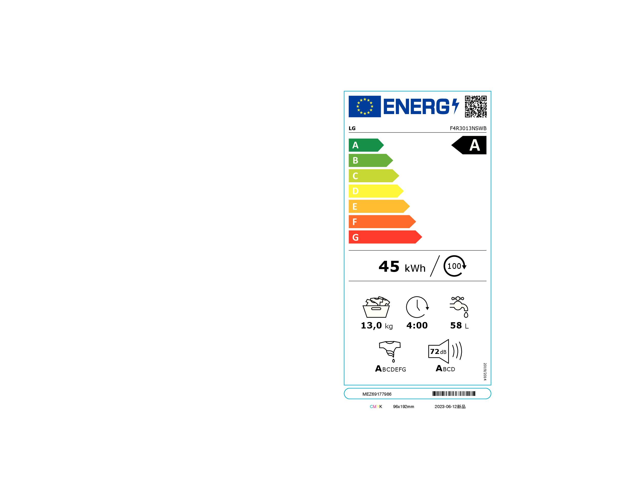 LG F4R3013NSWB - Frontlader Waschmaschine 13kg AI DD A-20%