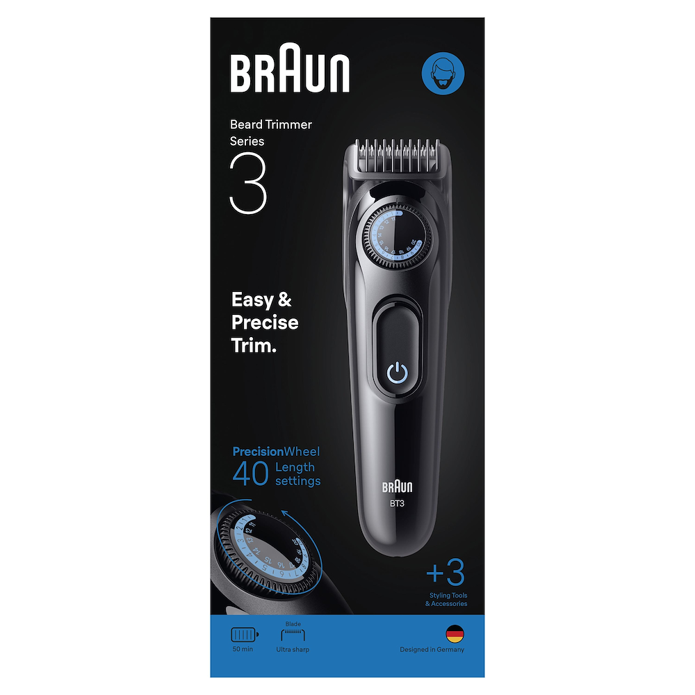 BRAUN BT3520 - Regolabarba Braun Serie 3 con Lama Affilata