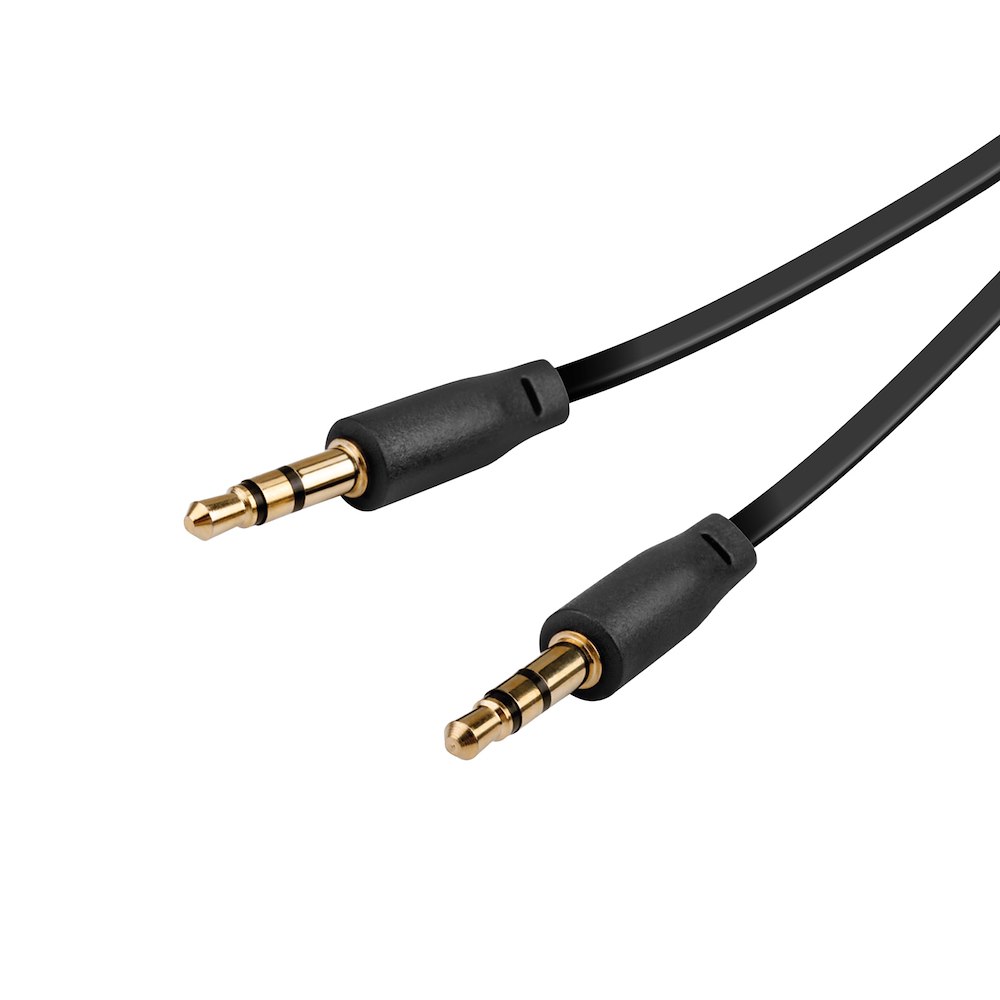VIVANCO VVAJACFLAT05MMGK - Cavo Jack Audio 0.5m