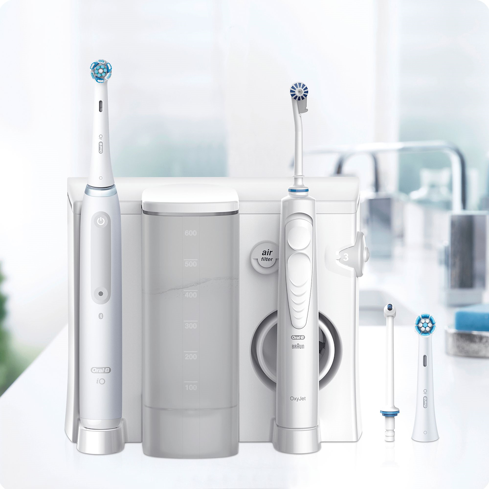 ORAL-B ORALCENTERIO4 - Oral-B Gesundheitscenter mit Spülung und Zahnbürste ORAL-B ORALCENTERIO4 - Oral-B Gesundheitscenter mit Spülung und Zahnbürste
