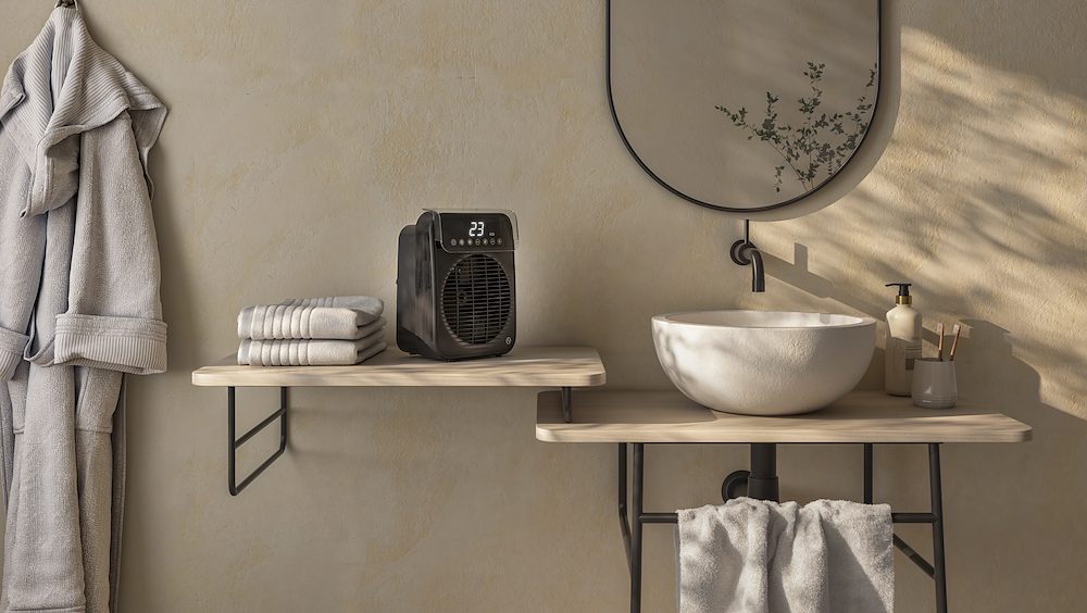 SPLENDID CALDOTEKNO - Termoventilatore Bagno 2000W NERO