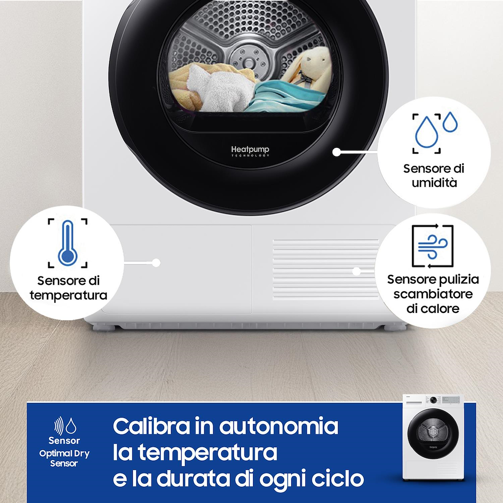 SAMSUNG DV90DG52A0AHET - Asciugatrice Samsung 9 kg Classe C