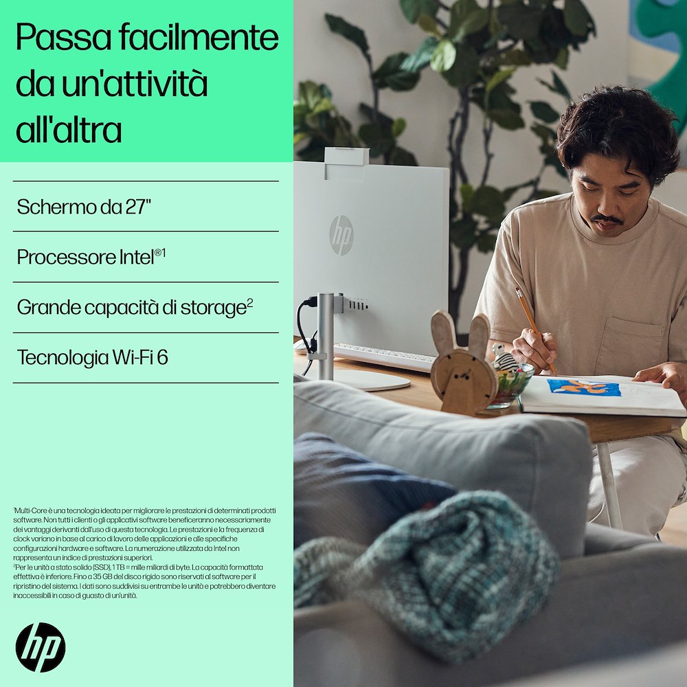 HP D13KJEA - All-in-One PC 23.8" Weiß