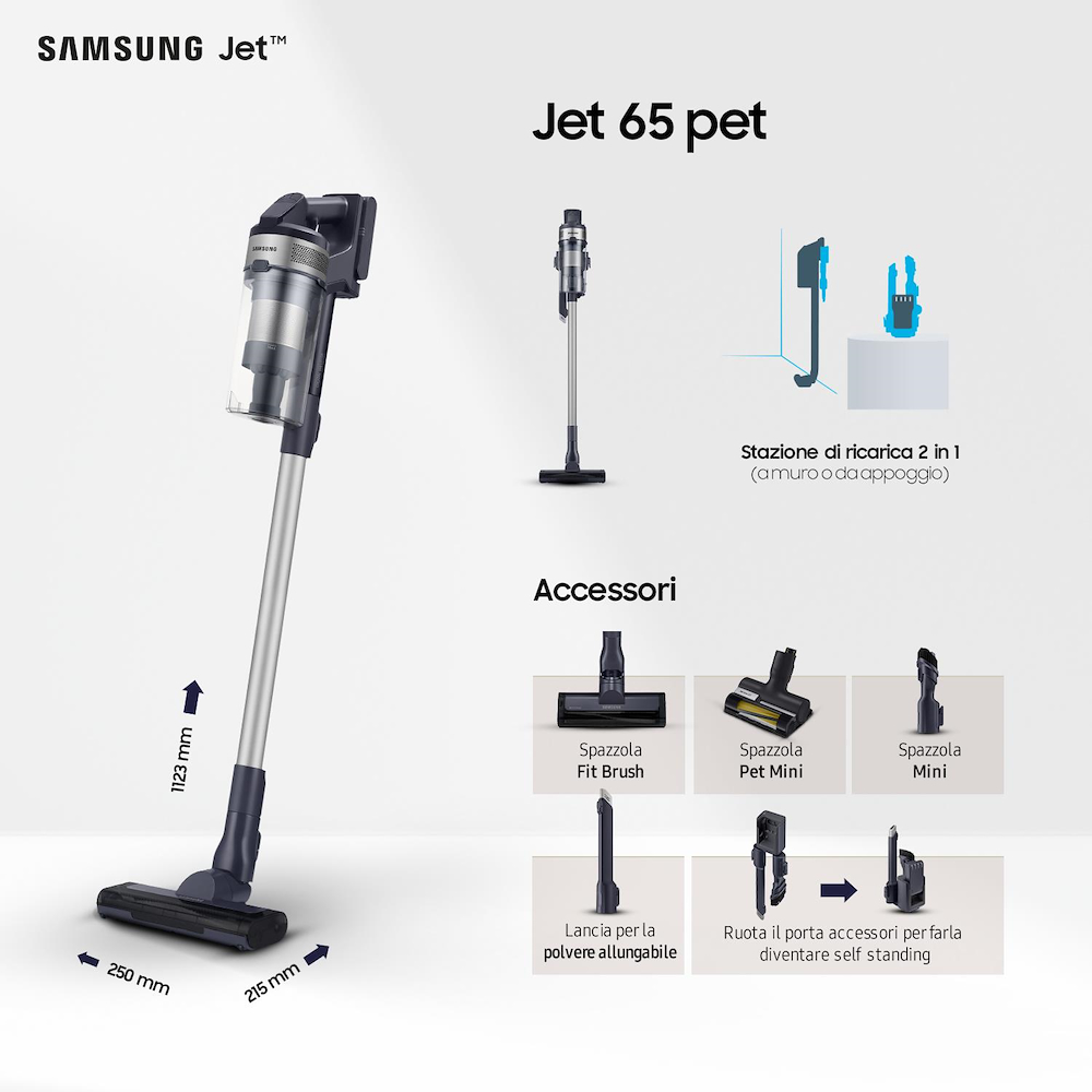 SAMSUNG VS15A60AGR5 - Samsung Jet 65 Pet Akku-Staubsauger
