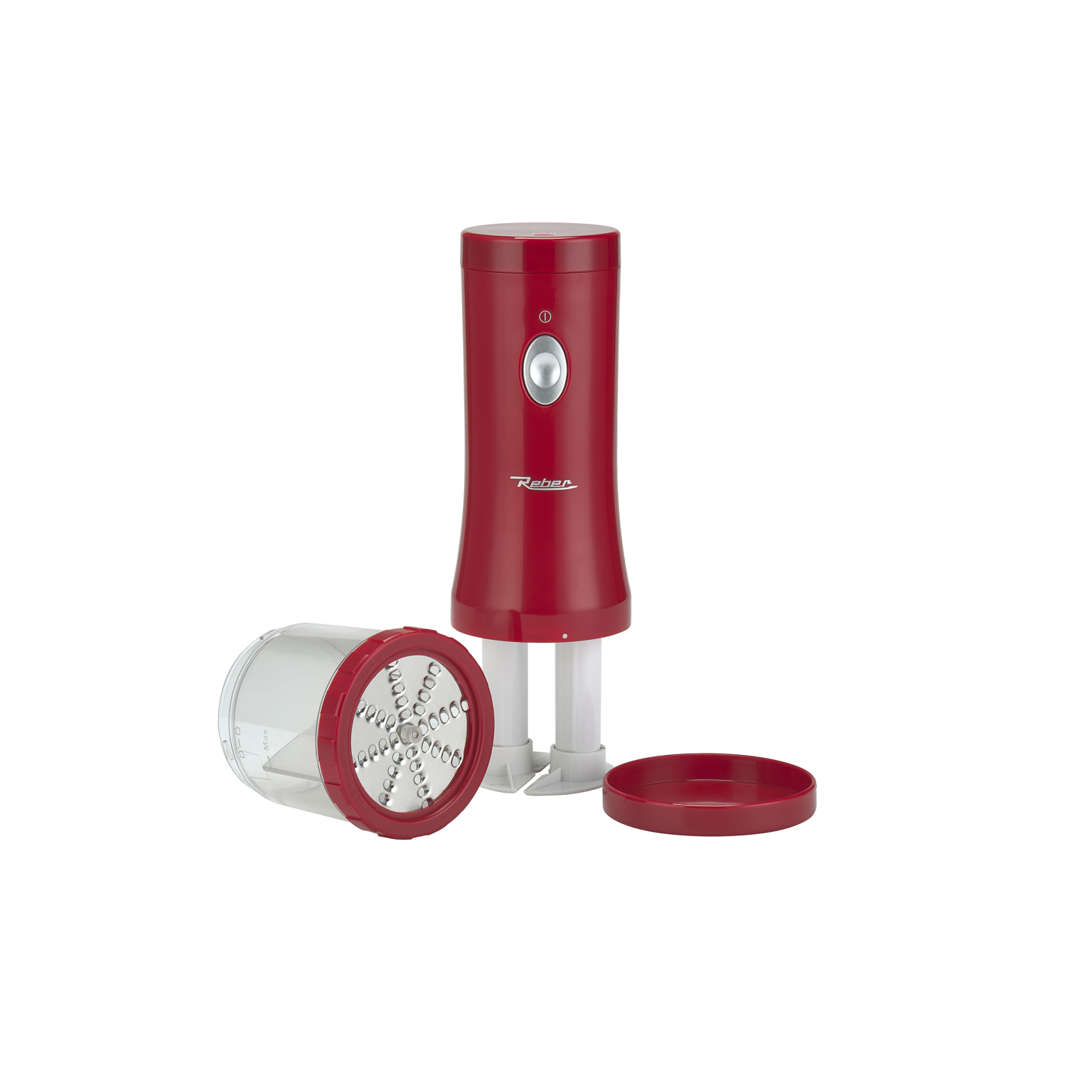 REBER G001 - Grattugia elettrica portatile senza fili rossa