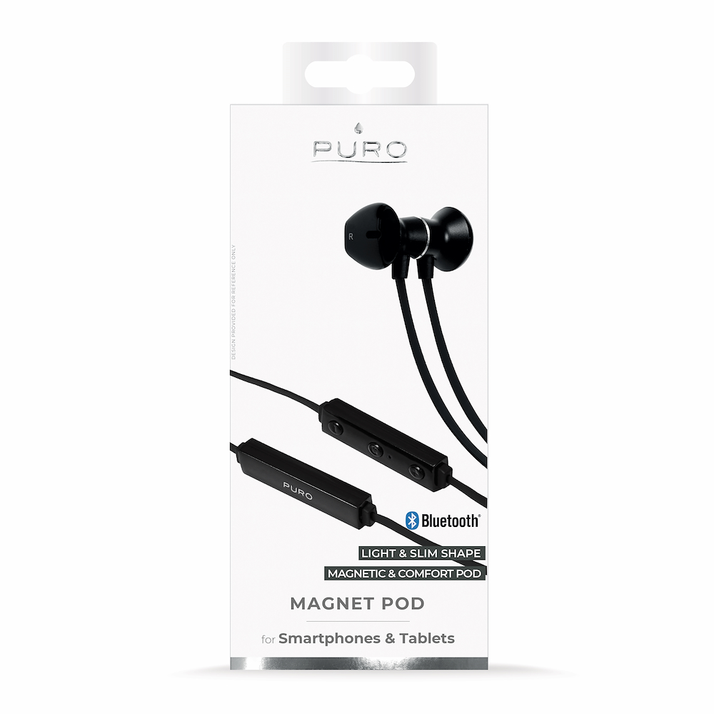 PURO BTIPHF08BLK - Stereo Bluetooth Ohrhörer V4.1