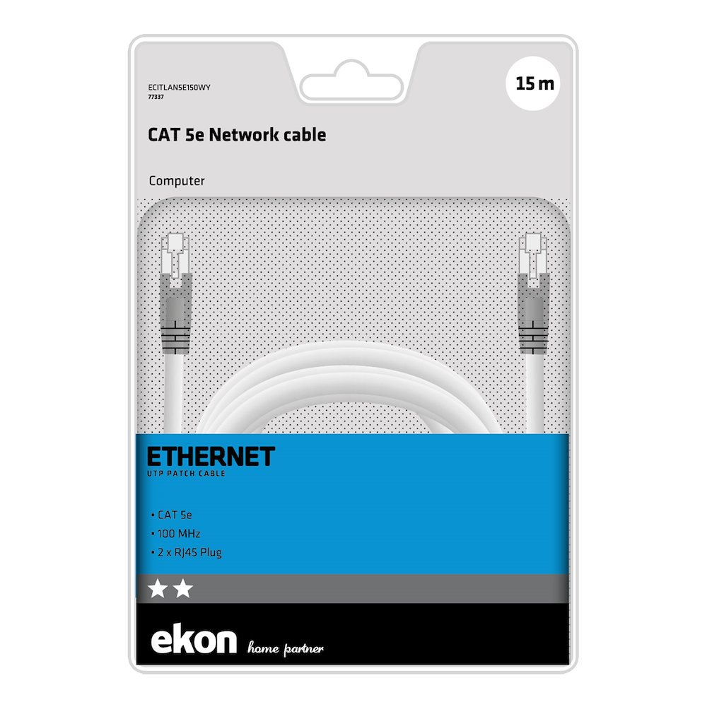 EKON ECITLAN5E150WY - Netzwerkkabel UTP cat 5e 15m