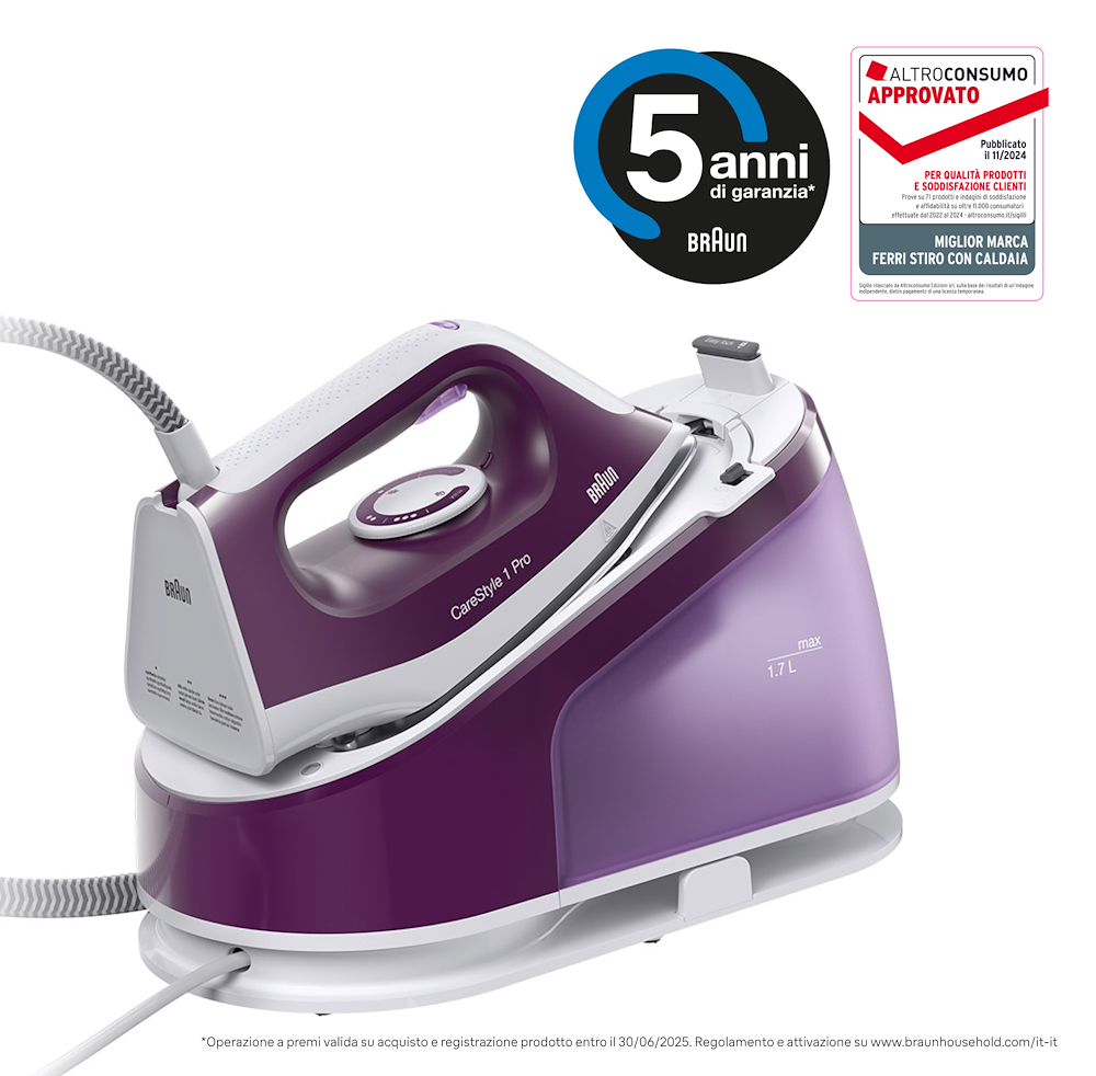 BRAUN IS1514VI - Braun CareStyle 1 Pro Dampfbügelstation IS1514VI Violett