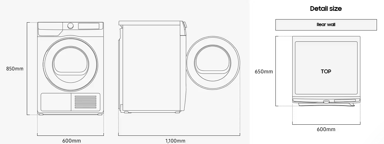 Samsung DV90DG6845LBU3 - Asciugatrice a pompa di calore 9kg Nero