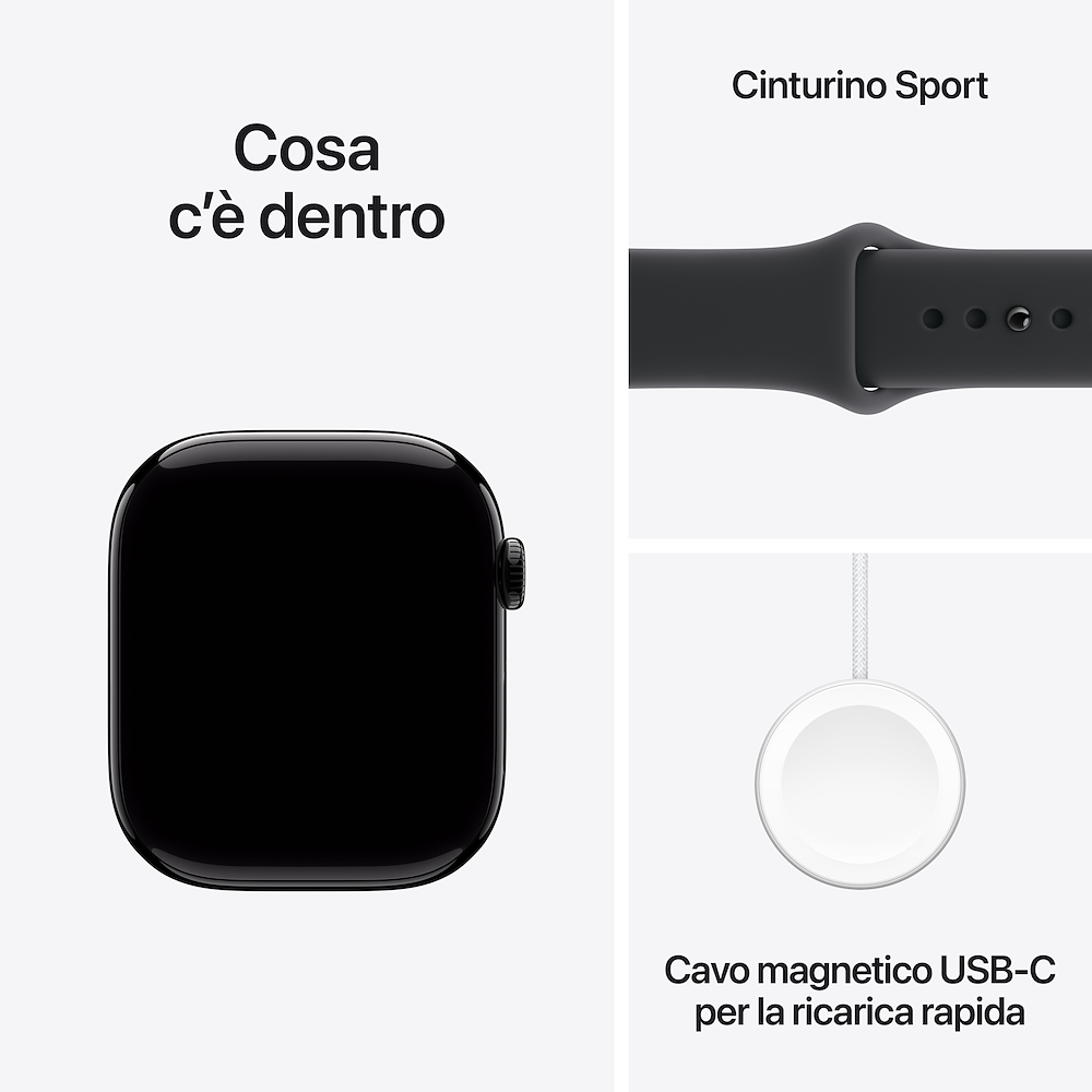 APPLE MFC44QL/A - Orologio Jet Black 46mm