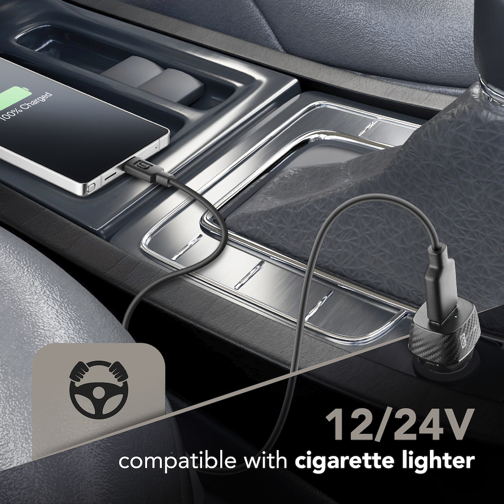 CELLULAR LINE CBRKIT18WTYCK - Caricabatterie Auto 18W USB-C