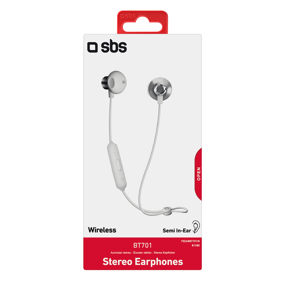 SBS TEEARBT701W - BT701 Cuffie Wireless in Metallo