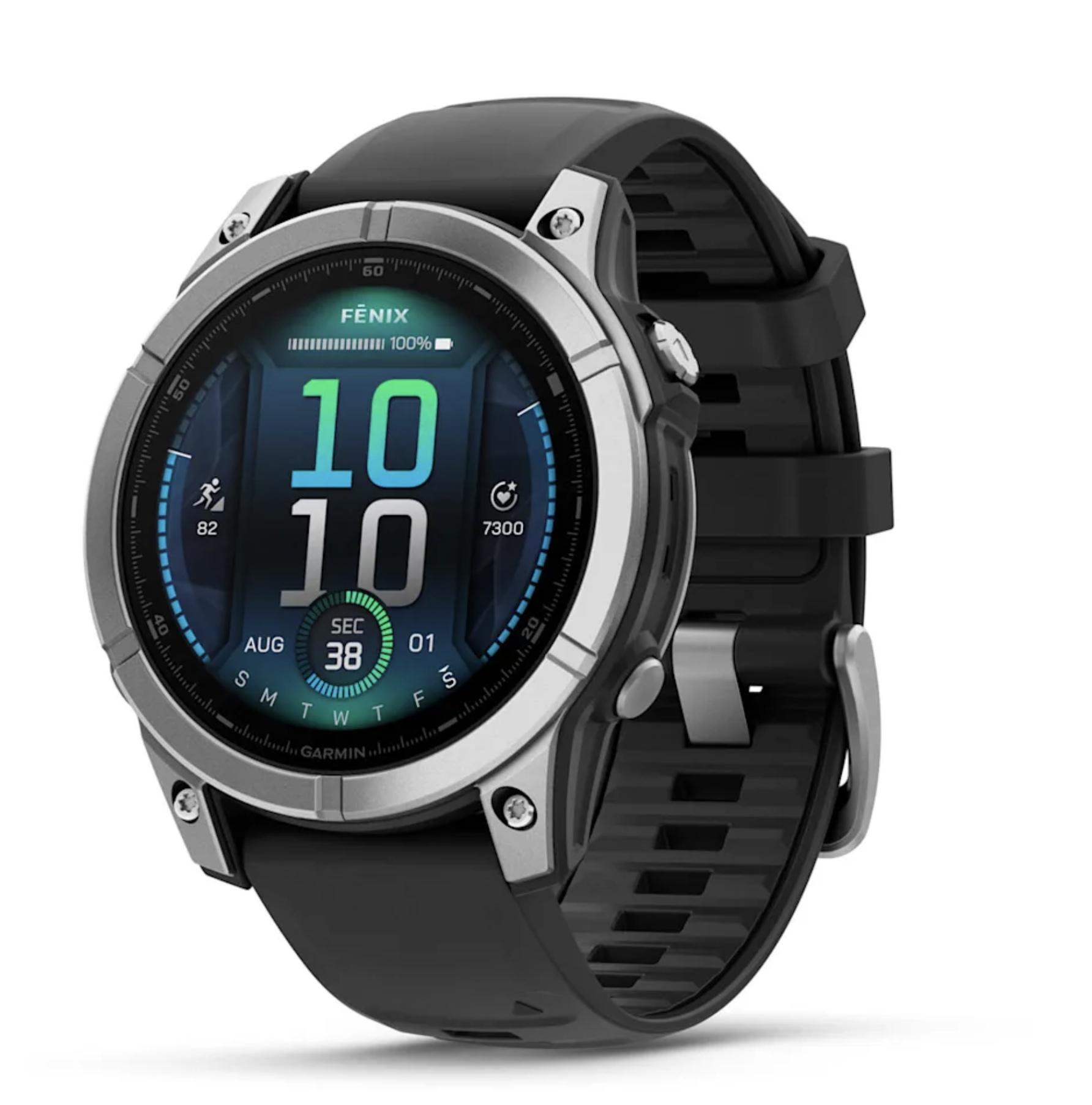 GARMIN 0100302501 - fēnix E AMOLED GPS-Smartwatch Slate Gray