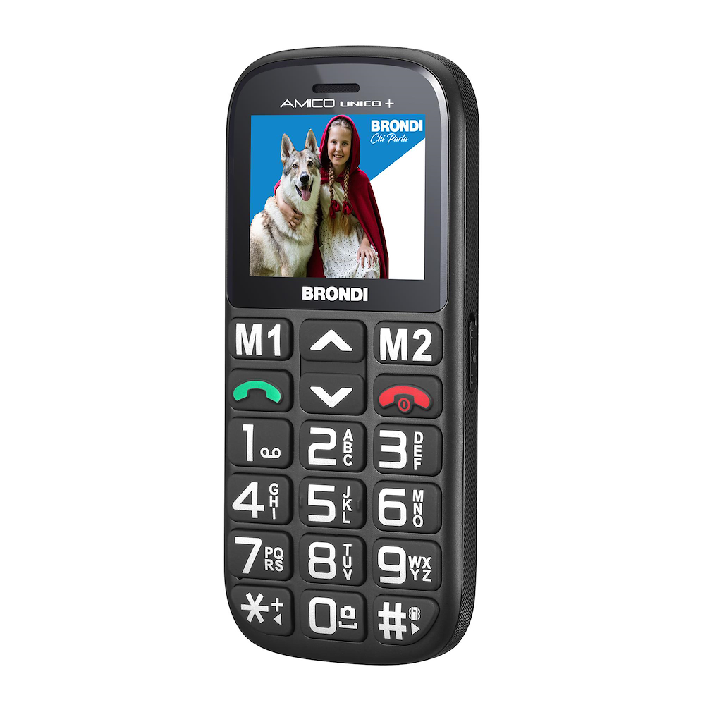 BRONDI AMICOUNICOPIUBLACK - Telefono Anziani Doppia SIM