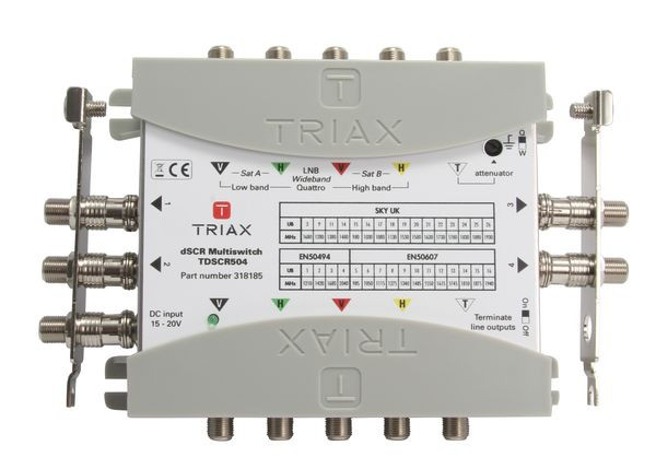 TRIAX TdSCR504 - TdSCR504 dSCR Multischalter 5 Eingänge 4 Ausgänge