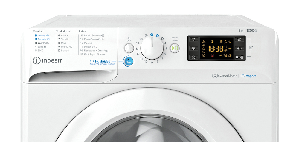 INDESIT BWE91296XWVIT - Waschmaschine 9 kg mit 1200 U/min