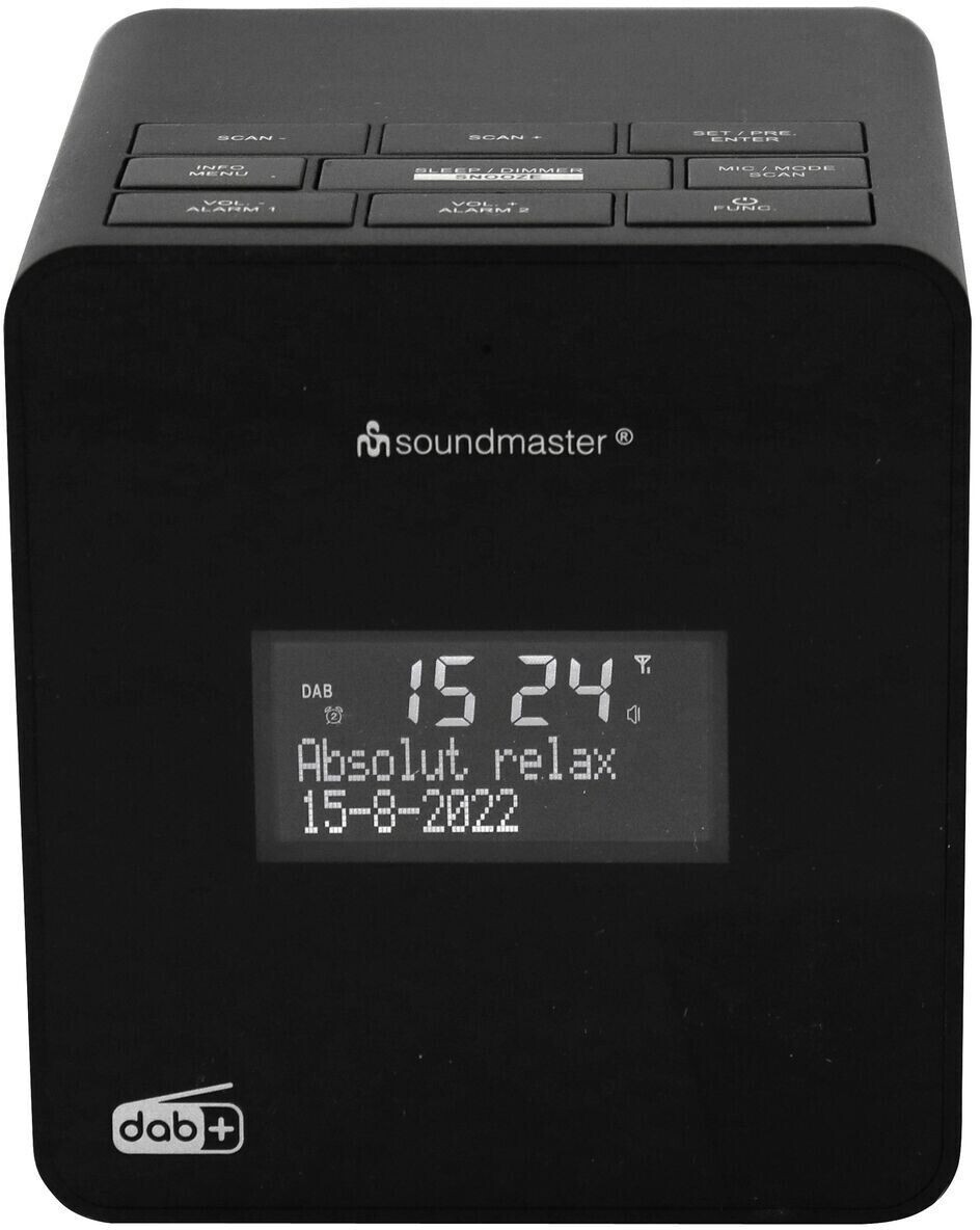 SOUNDMASTER UR109SW - UR109SW – Radiowecker mit DAB+, Aufnahmefunktion für individuelles Wecksignal und USB-Ladefunktion