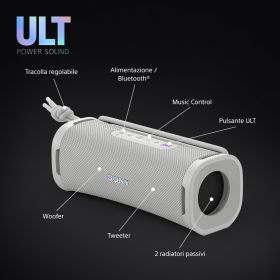 SONY SRSULT10W - Sony Portable Bluetooth Lautsprecher IP67