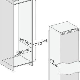 MIELE K7737D - Miele K7737D Einbaukühlschrank