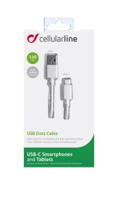 CELLULAR LINE USBDATACUSBACW - USB-A auf USB-C Datenkabel 1,2m