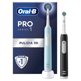 ORAL-B PRO1DUOBLACKBLU - Oral-B Pro 1 Duo Elektrische Zahnbürste Schwarz/Blau
