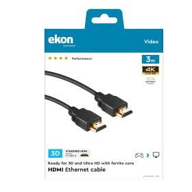 EKON ECVHDMI30MMG - HDMI Kabel 1.4 mit Ethernet 3m