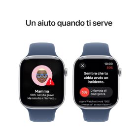 APPLE MWWM3QLA - Apple Watch 10 GPS 46mm Silber Denim
