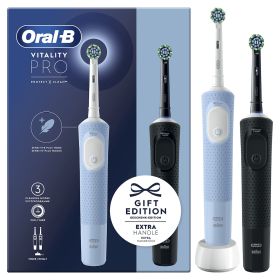 ORAL-B VITALITYPRODUOBLACKBLUE - Oral-B Vitality Pro Duo Elektrische Zahnbürste Schwarz/Blau