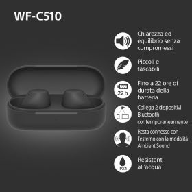 SONY WFC510B - Sony WF-C510 True Wireless In-Ear-Kopfhörer