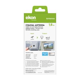 EKON ECAN18MECOMFW - Satelliten-Antennenkabel 1,8 m