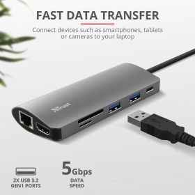 TRUST 23775 - Trust 7-in-1 USB-C Adapter