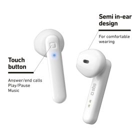 SBS TEEARLCDTWSBTW - Twin Hop LCD Auricolari True Wireless Bianco