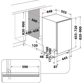 INDESIT IN2IKE107 - Lavastoviglie con tubo di scarico 1,75m