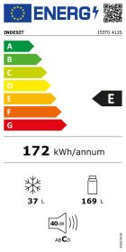INDESIT I55T0412S - Frigo I55T0 412S 206LT Acciaio inox