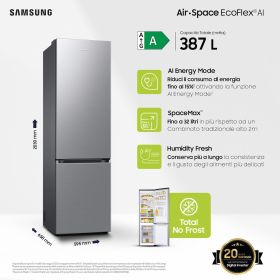 SAMSUNG RB38C607AS9EF - Kombikühlschrank 387L Edelstahl