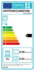 HOTPOINT-ARISTON HAO235HX - Edelstahlofen 60CM Idrolisi