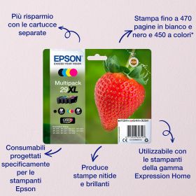 EPSON C13T29864022 - C13T29864022 0323083 CART.INK-JET SERIE FRAGOLA MT.PACK CLARIA 4C T2986