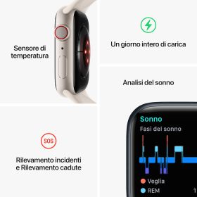 APPLE MNHV3TYA - Apple Watch 8 GPS + Cellular 41mm Aluminium