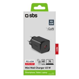 SBS TETRGAN1C45W - Caricabatterie Rete USB-C 45W