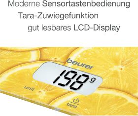 BEURER KS19LEMON - Küchenwaage mit Zitrus-Druck 5kg