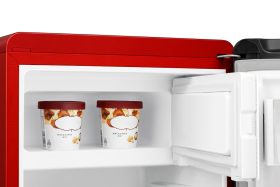 HISENSE RR106D4CRE - Roter 82L Kühlschrank mit Gefrierfach