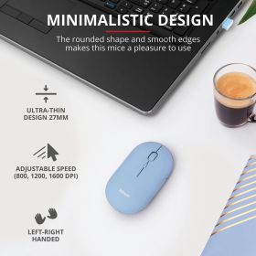TRUST 24126 - Mouse wireless ultrasottile Puck Blu