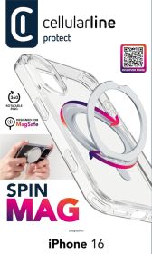 CELLULAR LINE SPINMAGIPH16T - Cover con supporto per iPhone 16