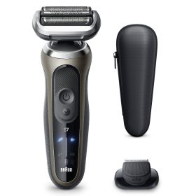 BRAUN 72C1200S 0728787 RASOIO RIC. 3LAME W&D LED AUT.60MIN. C/RIFIN. ORO
