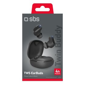 SBS TEEARTWSBUDDYBTK - In-Ear TWS Kopfhörer Schwarz mit Touch