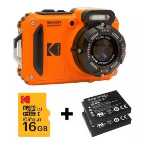 KODAK WPZ2ORANGECOMBOPACK - Kodak PIXPRO WPZ2 Fotocamera Digitale Impermeabile Arancione Kit