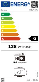 SAMSUNG UE75U7000FUXZT - Smart TV 75" Crystal UHD 4K